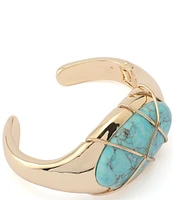 Robert Lee Morris Soho Turquoise Stone Cuff Bracelet