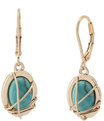 Robert Lee Morris Soho Turquoise Stone Drop Earrings