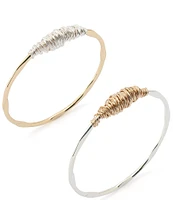 Robert Lee Morris Soho Wire Wrapped Sculpted Bangle Bracelet Set