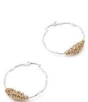 Robert Lee Morris Soho Wire Wrapped Sculpted Hoop Earrings