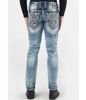 Rock Revival Talan A203 Alt Straight Double R Logo Denim Jeans