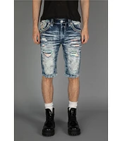 Rock Revival Arlo Fleur-De-Lis#double;R#double; Logo Pocket 13.5#double; Denim Shorts