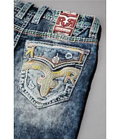 Rock Revival Arlo Fleur-De-Lis#double;R#double; Logo Pocket 13.5#double; Denim Shorts