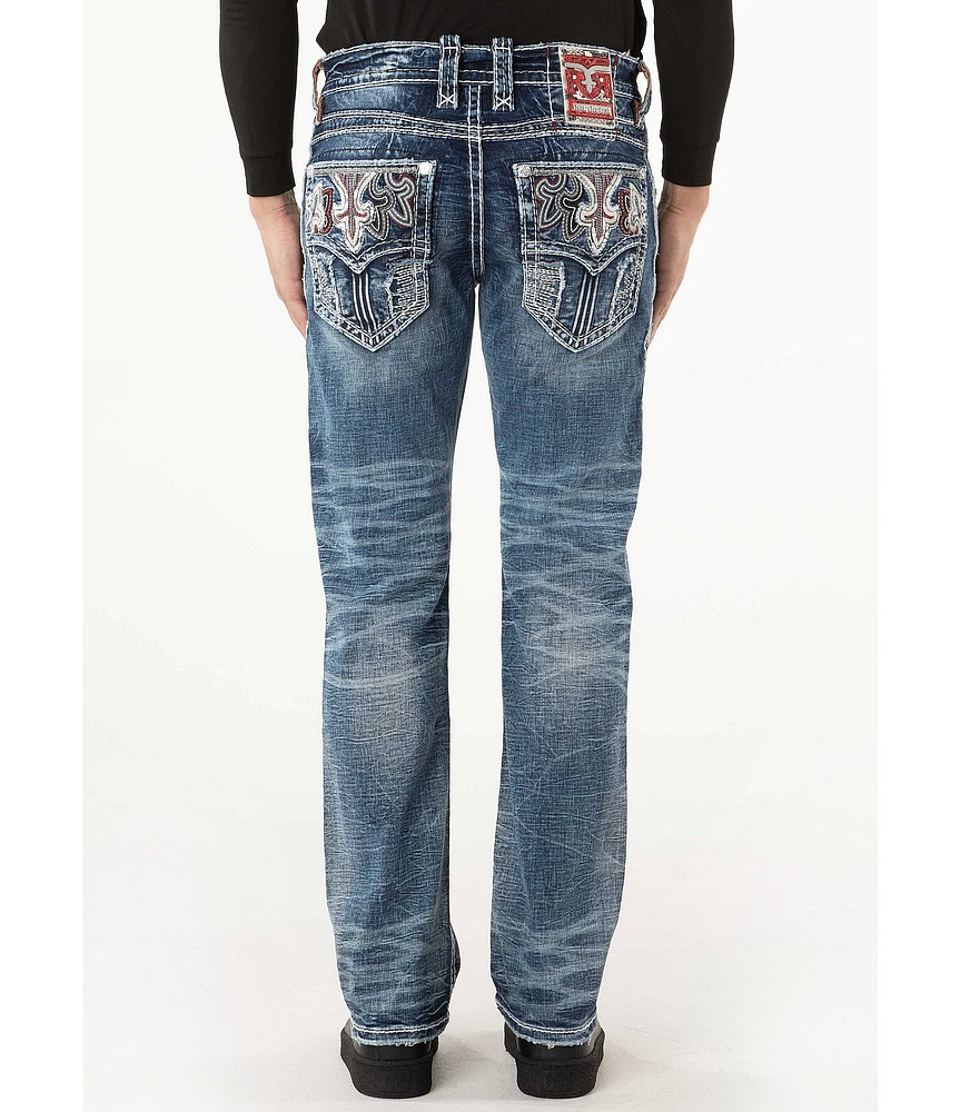 Rock Revival Benjey Straight Leg Embroidered Jeans