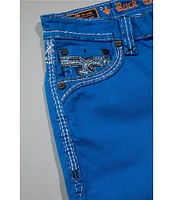 Rock Revival Brayen Fleur De Lis-Pocket 13.5#double; Denim Shorts