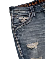 Rock Revival Braylon Straight Leg Oversized-Fleur-De-Lis-Embroidered-Pocket Jeans