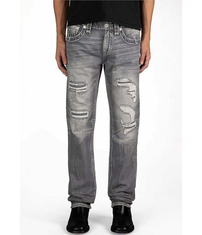 Rock Revival Danielle Straight Leg Distressed Jeans