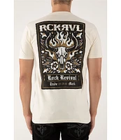 Rock Revival Flaming Steer Head Graphic Short Sleeve T-Shirt