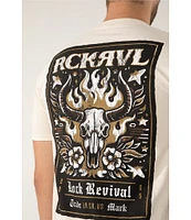 Rock Revival Flaming Steer Head Graphic Short Sleeve T-Shirt