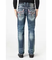 Rock Revival Grady Straight Leg Eagle Head Denim Jeans