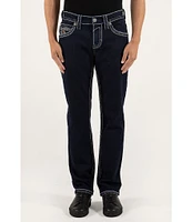 Rock Revival Isaiah Straight Leg Fleur De Lis Pocket Jeans