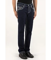 Rock Revival Isaiah Straight Leg Fleur De Lis Pocket Jeans