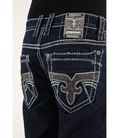 Rock Revival Isaiah Straight Leg Fleur De Lis Pocket Jeans