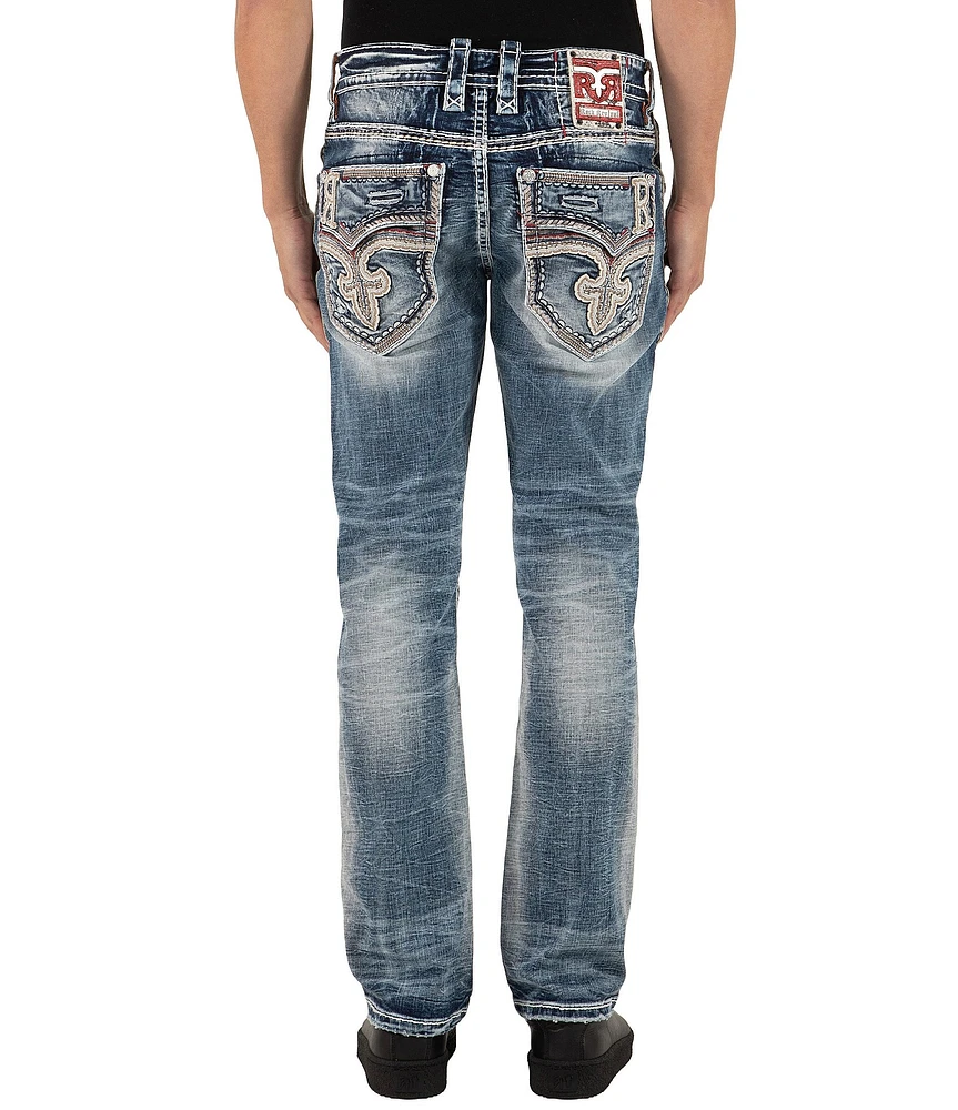 Rock Revival Jakub Straight Leg 5-Pocket Destructed Jeans