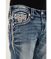 Rock Revival Jakub Straight Leg 5-Pocket Destructed Jeans