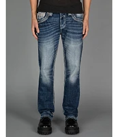 Rock Revival Jared Fleur-De-Lis-Pocketed Bootcut Jeans