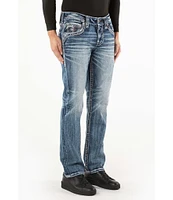 Rock Revival Jaysen Straight Leg Inverted-Fleur-De-Lis Pockted Jeans