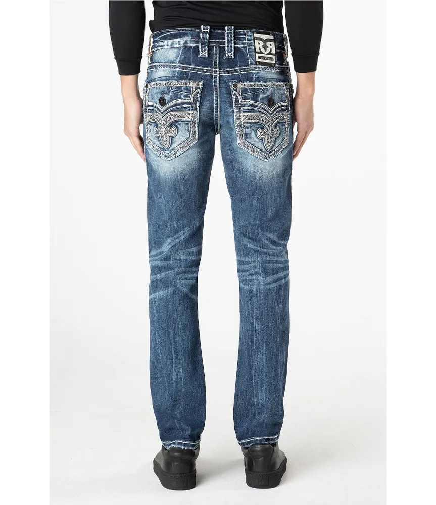 Rock Revival Julian Alternate Fit Straight Leg Stitched Pocket Denim Jeans