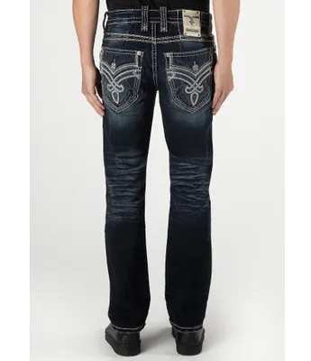 Rock Revival Karlo Straight-Leg Distressed Denim Jeans