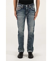 Rock Revival Kenley Straight Leg Inverted Fleur-De-Lis Pocket Jeans