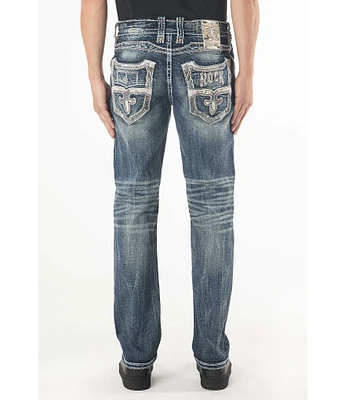 Rock Revival Kylan Straight Leg Destructed Jeans