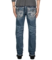 Rock Revival Mckay Straight-Leg Fleur-De-Lis-Pocketed Jeans