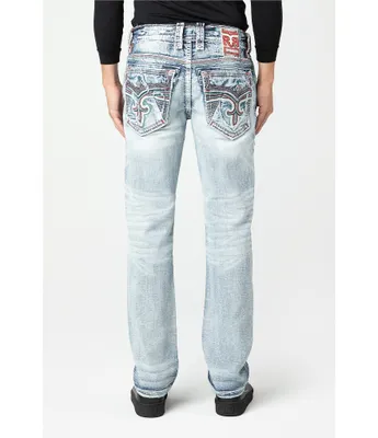 Rock Revival Neilly Straight Leg Contrast Stitched Jeans