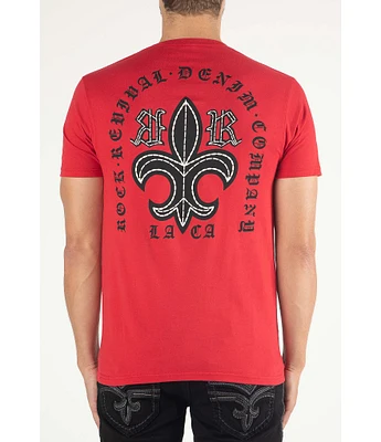 Rock Revival Old English Fleur-De-Lis Logo Short Sleeve Graphic T-Shirt