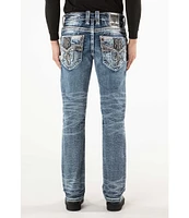 Rock Revival Richie Fleur-De-Lis Distressed Straight Leg Jeans