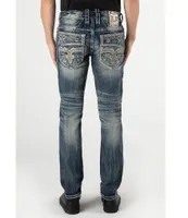 Rock Revival Seth Alt Straight-Leg Distressed Denim Jeans