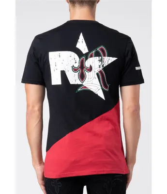 Rock Revival Short Sleeve Diagonal Colorblock Graphic T-Shirt