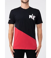 Rock Revival Short Sleeve Diagonal Color Block Graphic T-Shirt