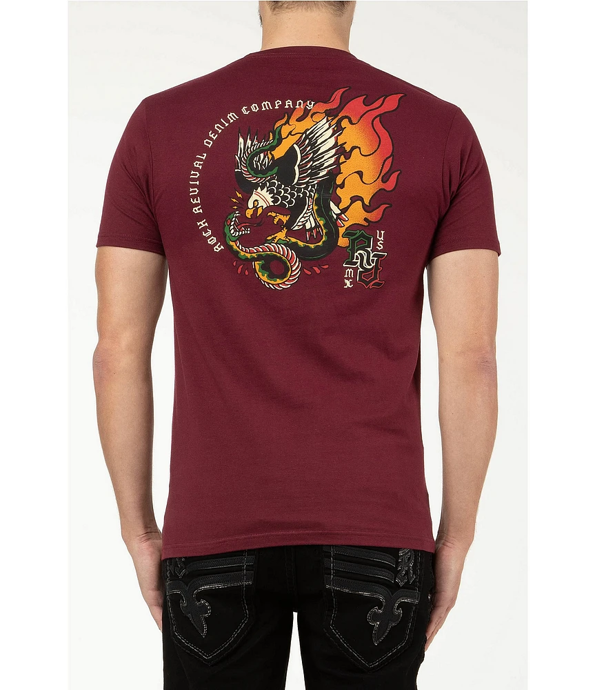 Rock Revival Short Sleeve Eagle Flame Graphic T-Shirt