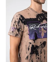 Rock Revival Short-Sleeve Metallic-Logo Tie-Dye T-Shirt