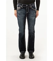 Rock Revival Theodore Fleur-De-Lis-Pocket Straight-Leg Jeans