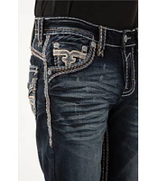 Rock Revival Theodore Fleur-De-Lis-Pocket Straight-Leg Jeans