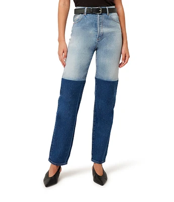 Rolla's Brent Ombre High Rise Straight Leg Stretch Denim Jeans