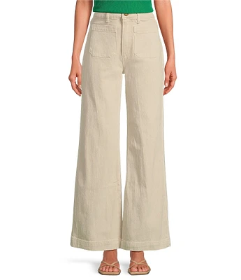 Rolla's High Rise Sailor Comfort Off White Wide Leg Jeans