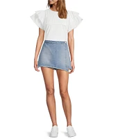 Rolla's Layla High Rise Sunshine Blue Denim Skort