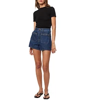Rolla's Mirage High Rise Braided Patch Pocket Denim Shorts