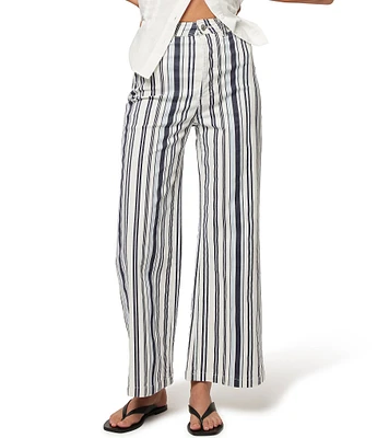 Rolla's Sailor Stripe Denim High Rise Wide Flare Leg Jeans