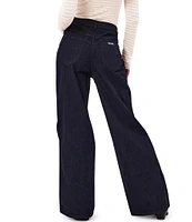 Rolla's Studio Denim High Rise Wide Leg Pintuck Detail Jeans