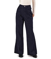 Rolla's Studio Denim High Rise Wide Leg Pintuck Detail Jeans