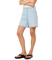 Rolla's Super Mirage Nina Blue High-Rise Rigid Denim Shorts