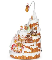 Roman 12.5#double;H LED Lighted Musical Gingerbread Mountain House Tabletop Decor