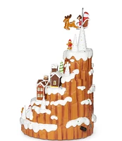 Roman 12.5#double;H LED Lighted Musical Gingerbread Mountain House Tabletop Decor