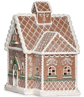 Roman LED Lighted 10.5#double;H Gingerbread House Tabletop Decor