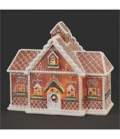 Roman LED Lighted 10.5#double;H Gingerbread House Tabletop Decor