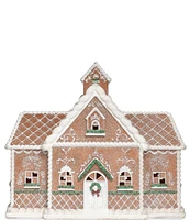 Roman LED Lighted 10.5#double;H Gingerbread House Tabletop Decor