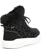 Romika Helsinki 01 Faux Fur Animal Print Lace Up Booties